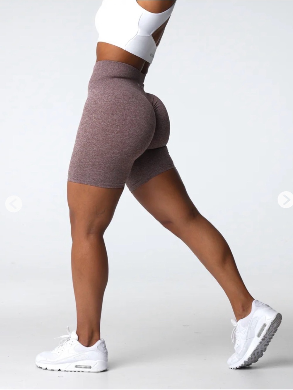 NVGTN Cocoa Scrunch Seamless Shorts